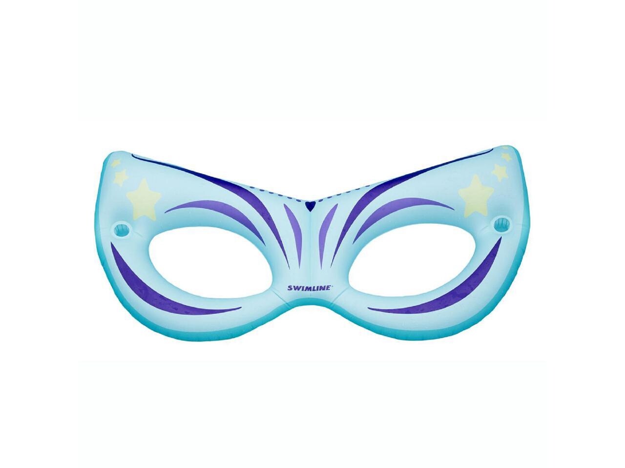 Swim Central Inflatable Masquerade Double Mesh Seat Swimming Pool Float - 12" - Blue And Purple